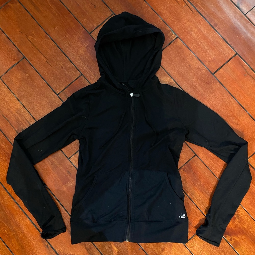Alo Active Zip-Up Jacket with Hood